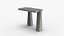 Mini Console Table of Pietra Serena 3D model