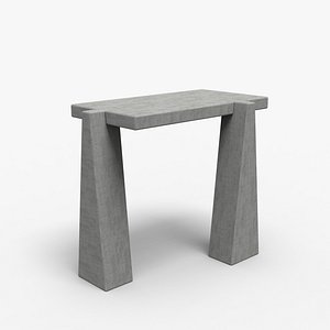 Mini Console Table of Pietra Serena 3D model