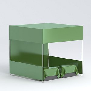 01 Display tent mockup Green 3D model