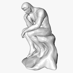 3D model The Thinker semilowpoly