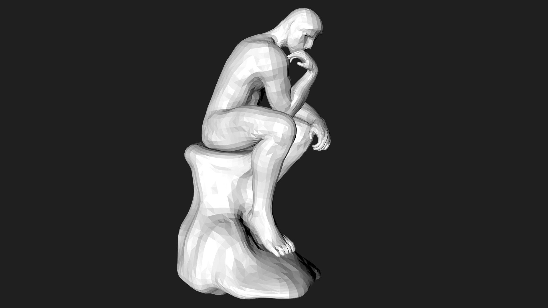 3D Model The Thinker Semilowpoly - TurboSquid 1865967