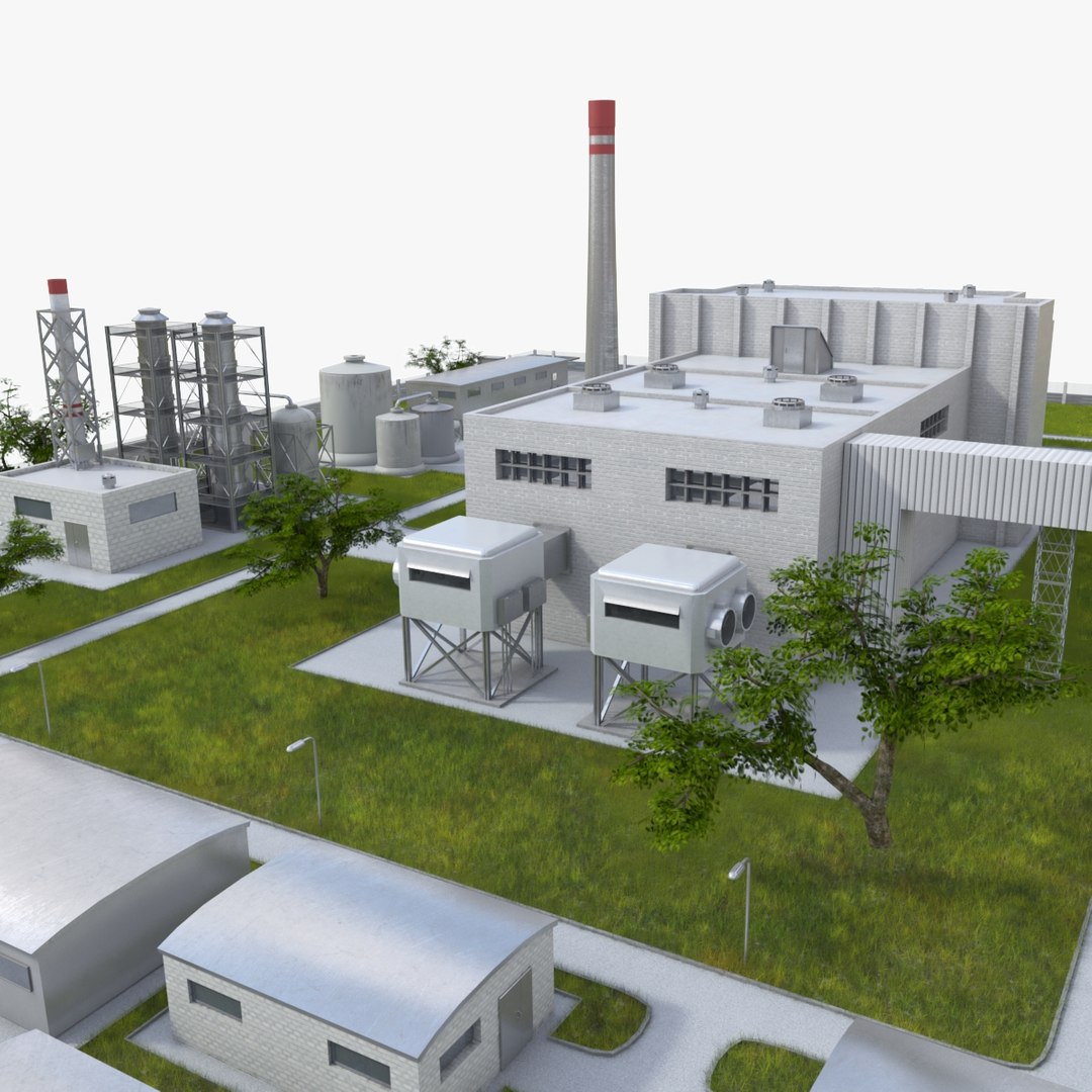 3D industrial factory model - TurboSquid 1243769