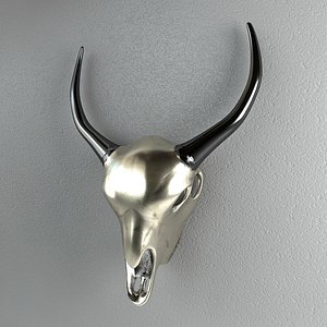 Deco Antler Scull Rose Gold