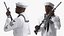 3D model Afro American US Navy Sailor with Rifle
