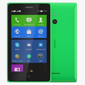 nokia xl bright green 3d dwg