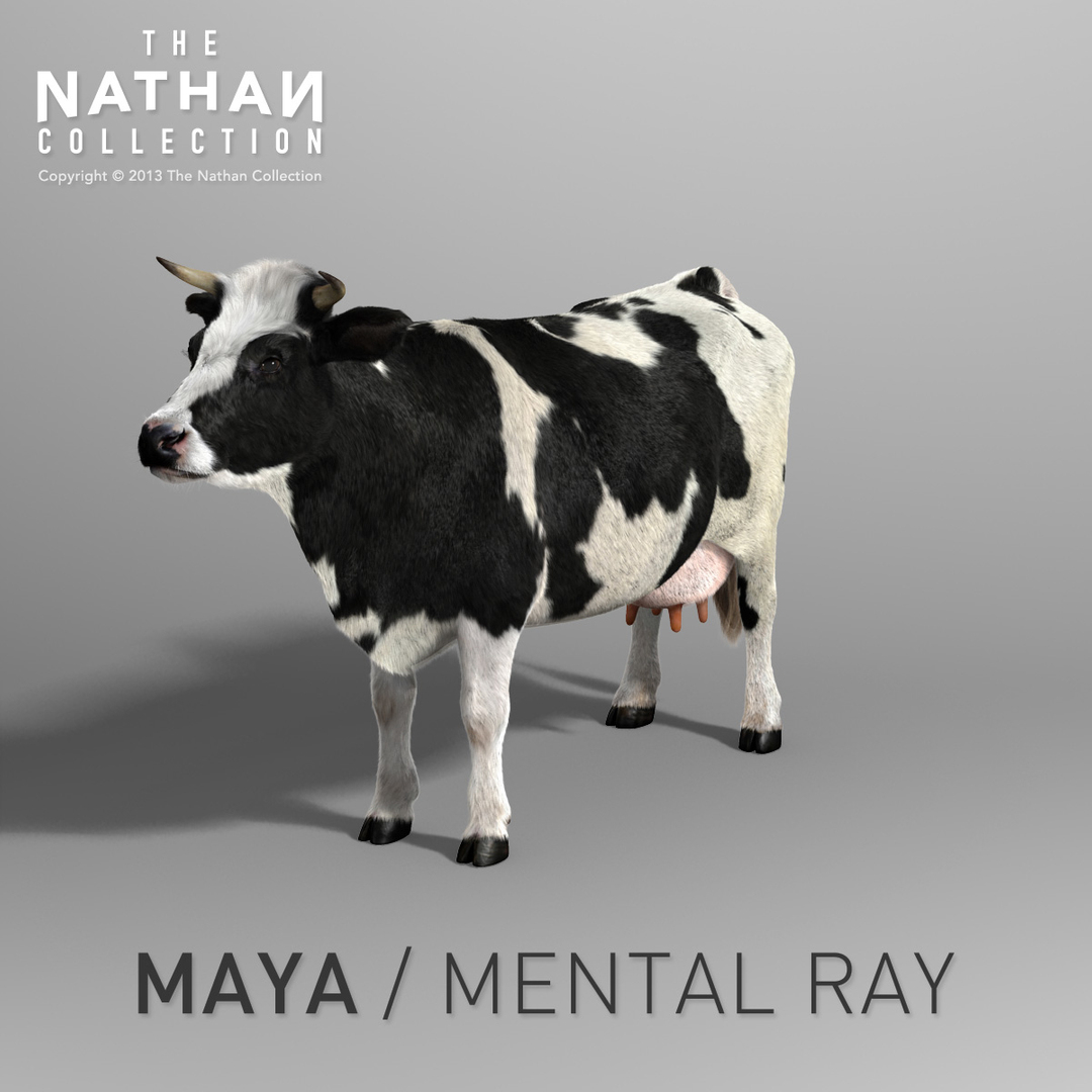 3ds Max Holstein Cow Fur