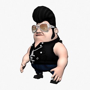 cartoon fat elvis 3d max