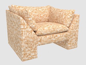 3D sunset chair brink bronze model