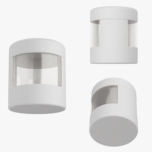 3D Cylindrical Glass Jar Container