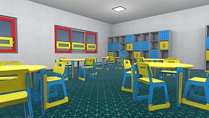 3D model vr kindergarten - interior room