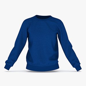 Sweatshirt For Woman Navy Blue 3D model