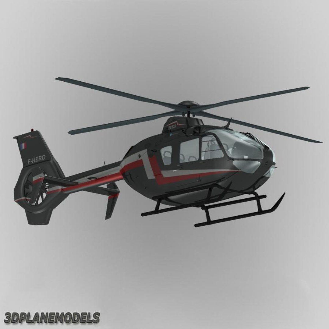 Eurocopter Ec-135 Private Livery 3d Max