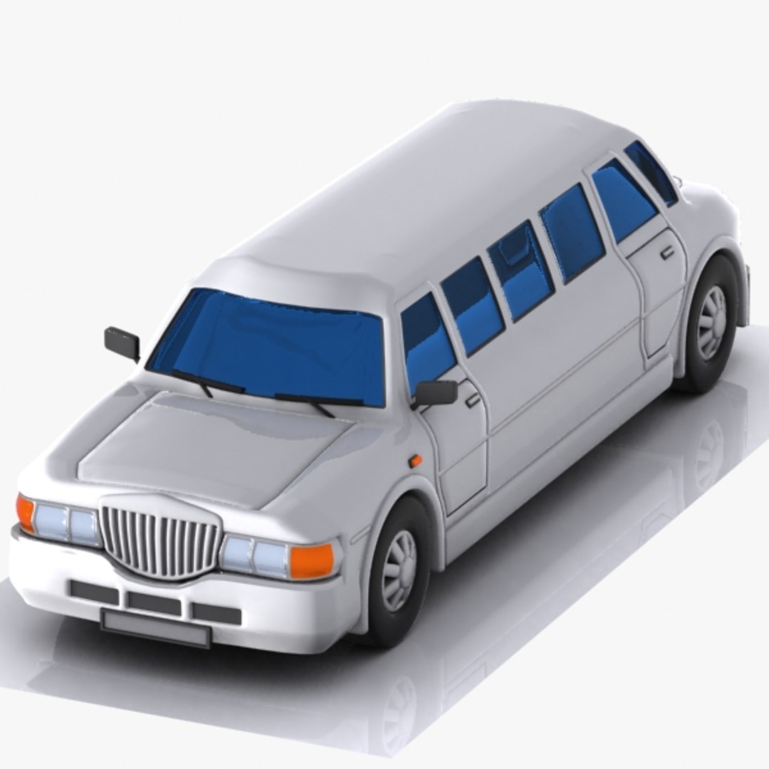 3d Model Cartoon Limousine Limo