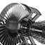 3d sectioned turbojet engines modeled model