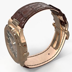 Elegant Moonphase Complication Watch Leather