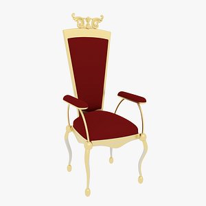 3D Chair Antique Red