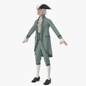 3D men s vintage suit