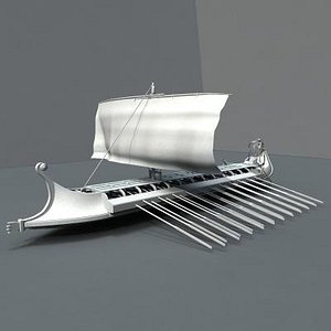 3d model war ship greek ancient