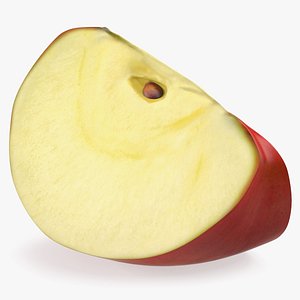 Sliced Red Apple Half model