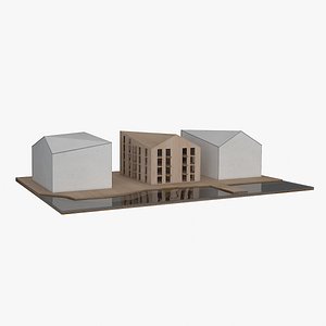architecture physical balsa modeled 3D model