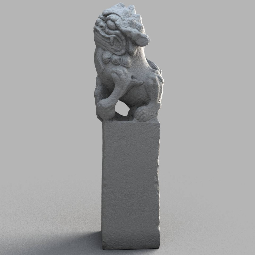 Lion-statue-009f Lion Sculpture 3D Model - TurboSquid 1287776