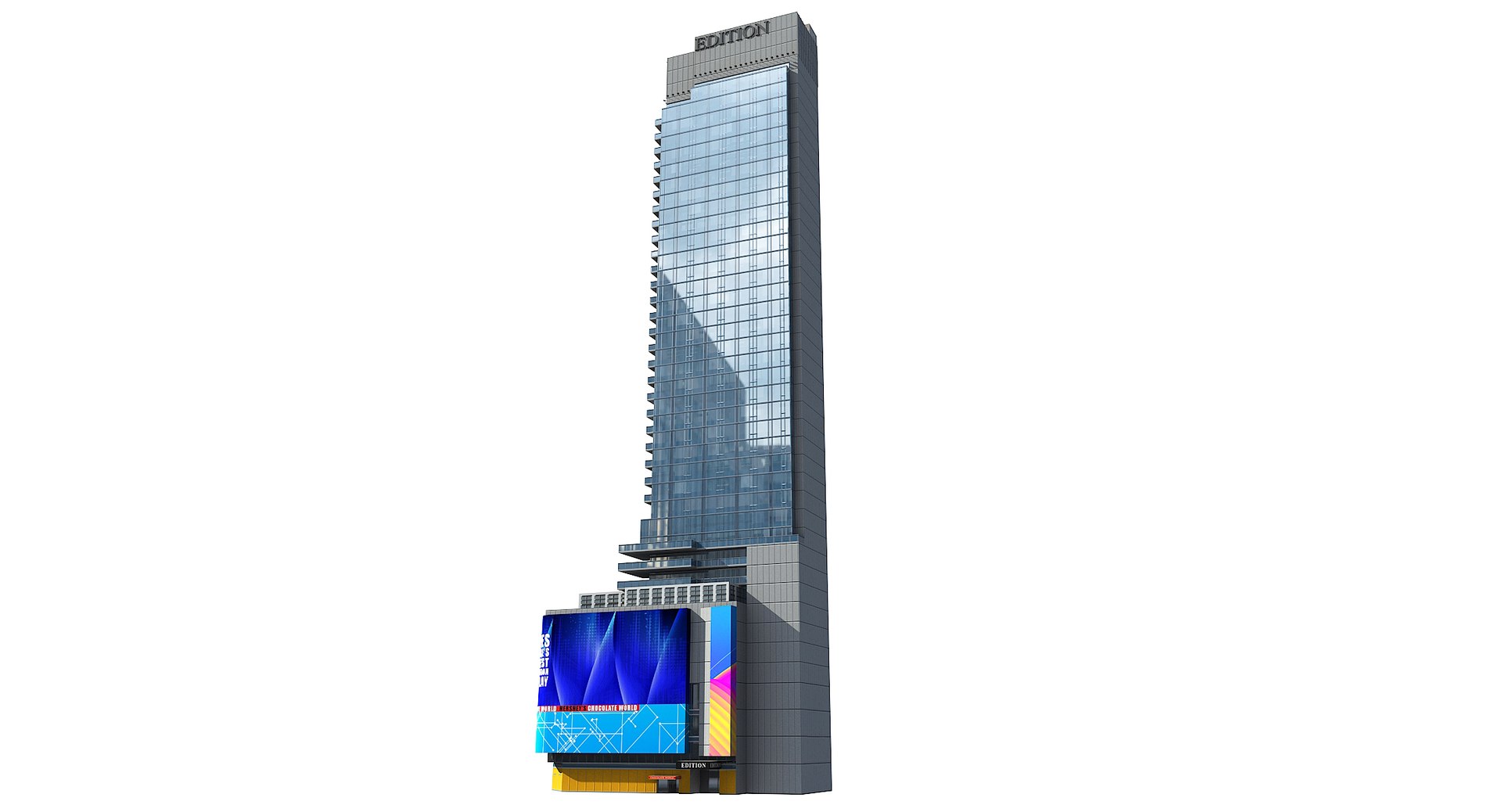 The Edition Building Times Square Low Poly 3D model - TurboSquid 2170809