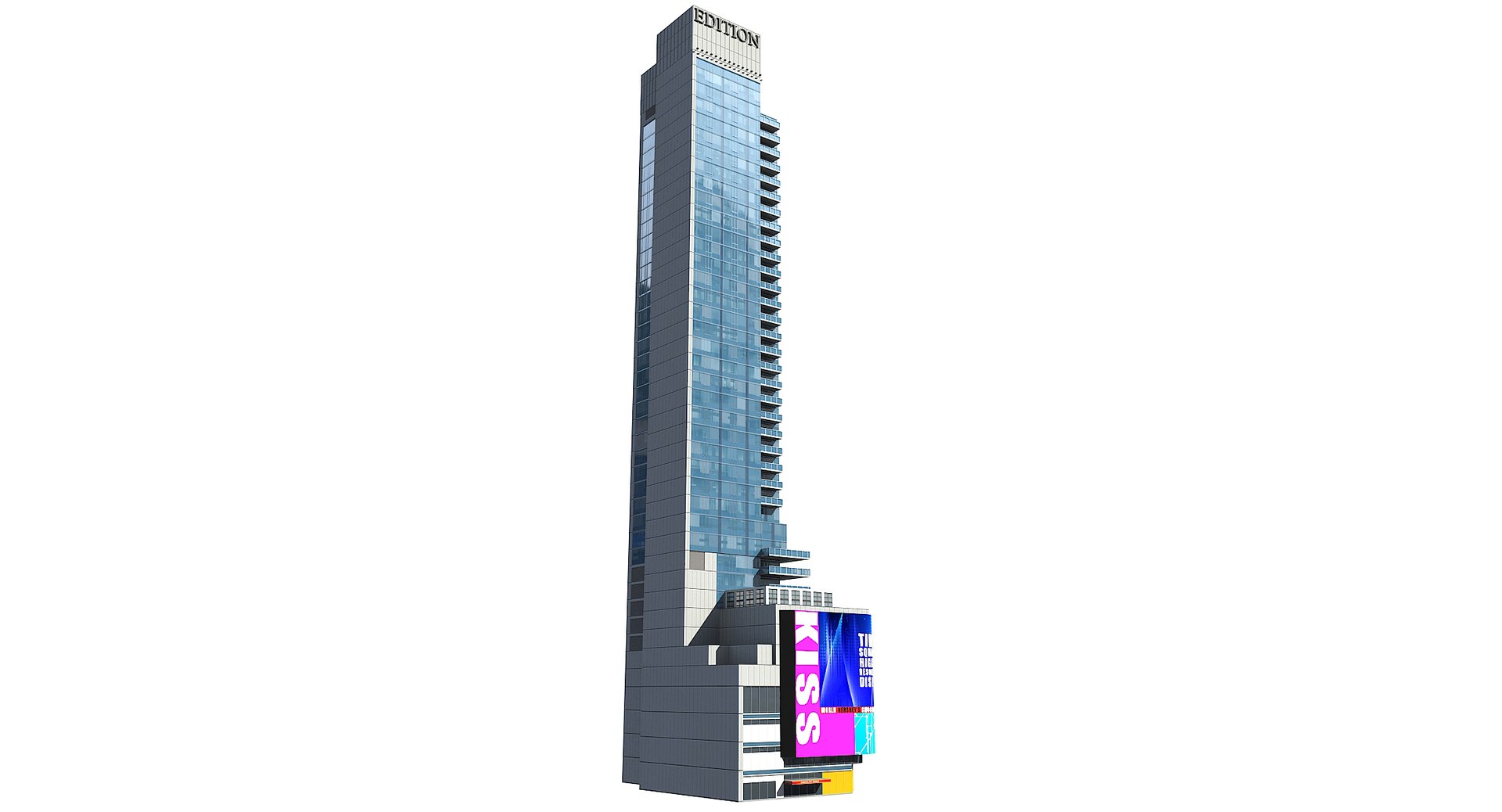 The Edition Building Times Square Low Poly 3D model - TurboSquid 2170809