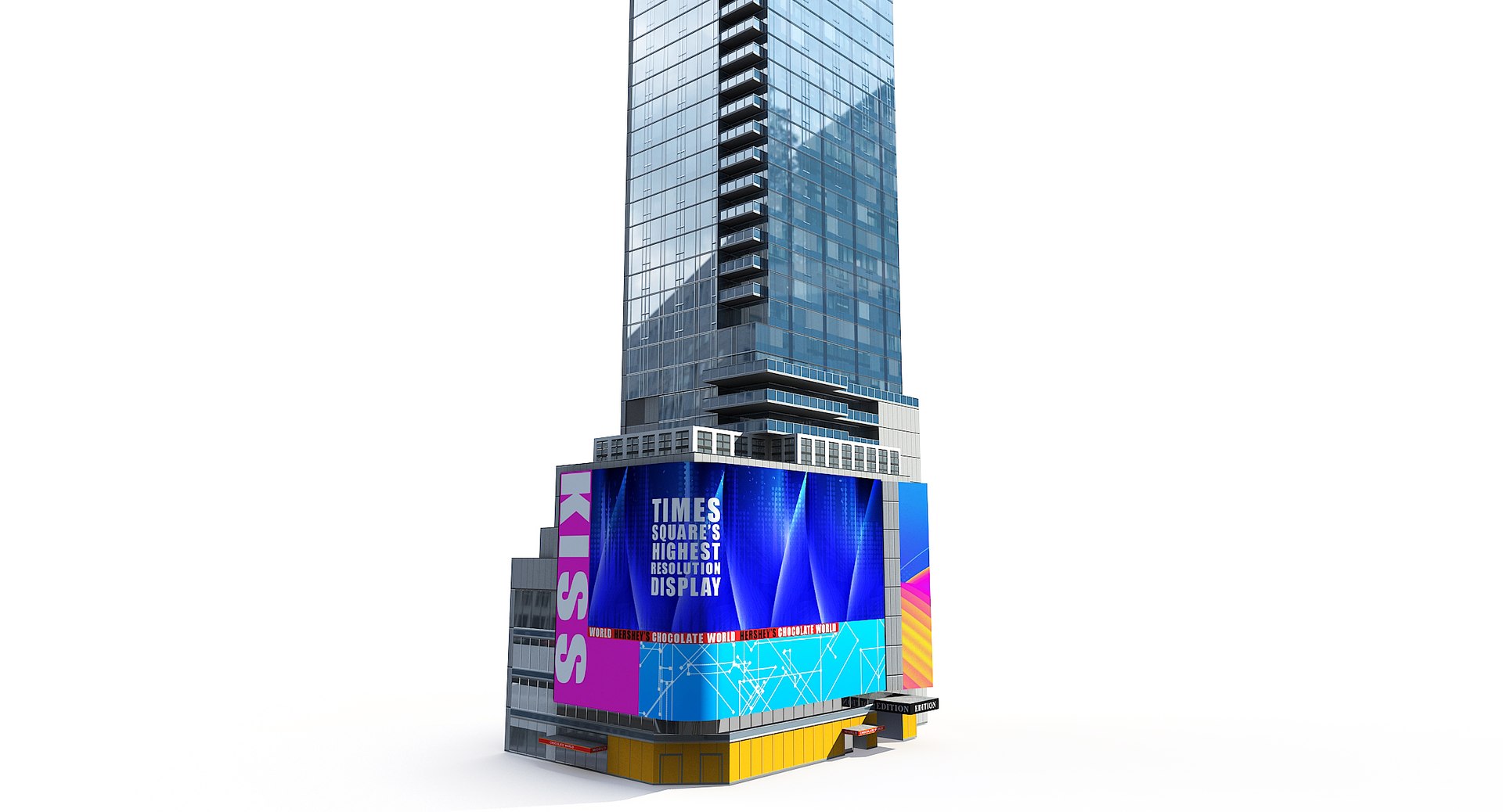 The Edition Building Times Square Low Poly 3D model - TurboSquid 2170809