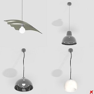 3d model hanging lamps