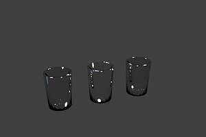 Glass Cups Well Optimized For Game Engines (Low Polly)