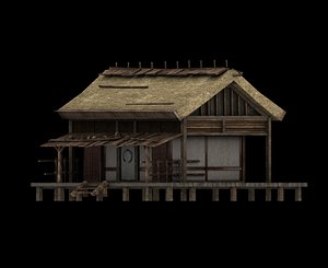 dojo building shinto edo 3d fbx