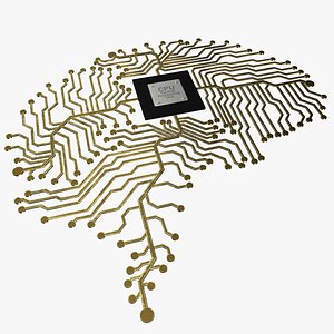 electronic circuit brain 3D