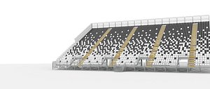 3D model tribune stadium