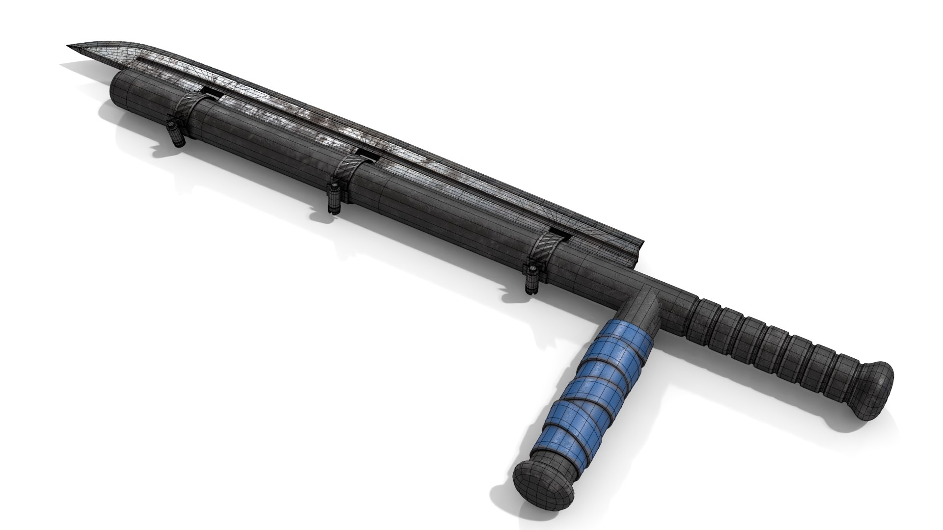 Police Baton With Blade 3D - TurboSquid 1753348