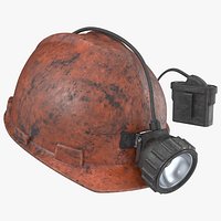 Miner Helmet with Lamp Dirty