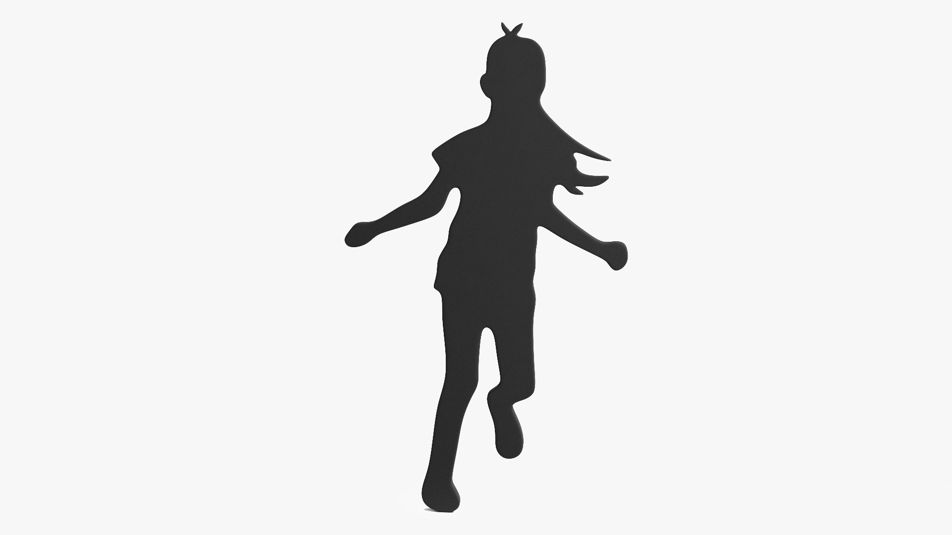 Child Girl Silhouette 3D model preview