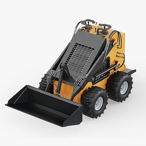 Skid Steer Loader Mini Yellow 3D