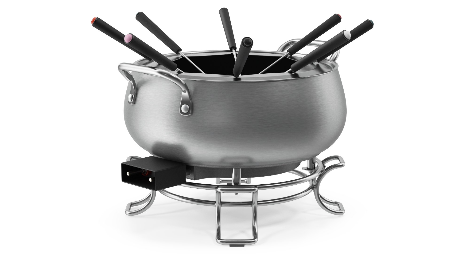 Electric Fondue Set 3D model TurboSquid 2152629