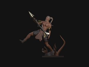 fighter character model 3d for 3d print or caharcter 3D model