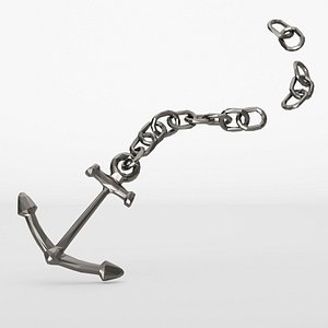 3D model Anchor  Chain Low Poly