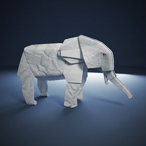 3d origami elephant