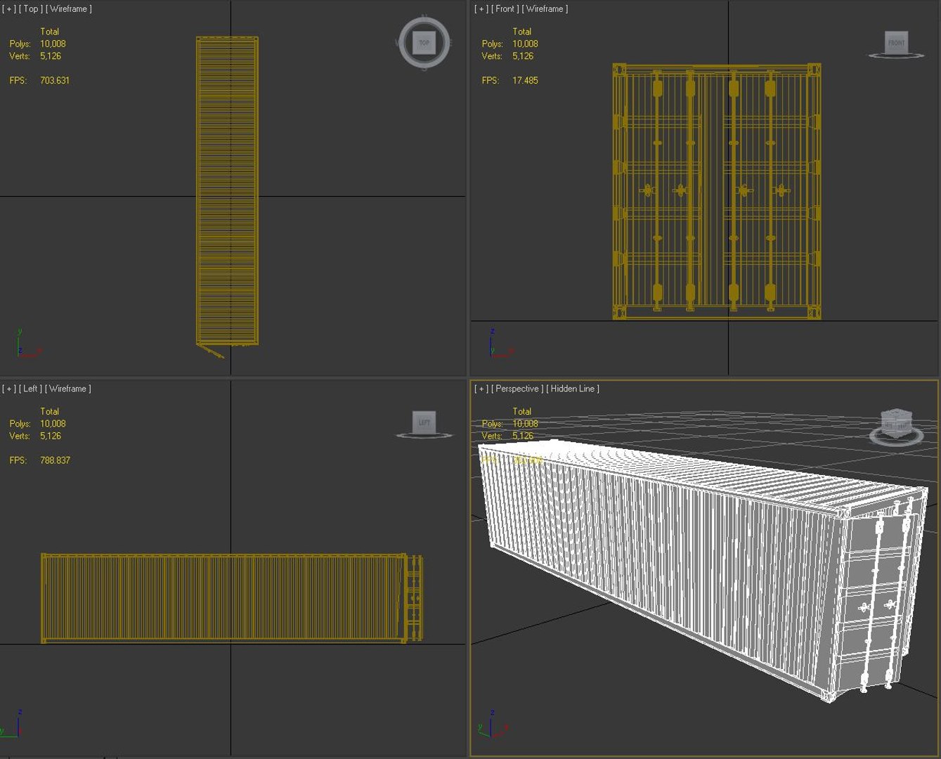 Shipping Container 3d Obj