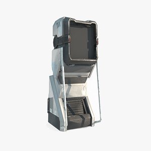 3D model Future sci-fi all-in-one computer