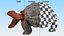 Giant Black Tortoise Walk Pose 3D