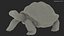 Giant Black Tortoise Walk Pose 3D