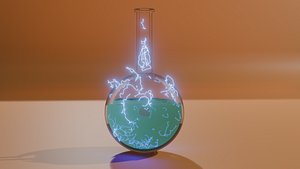 Thunderstorm Energy Potion Stylized Game Ready Prop