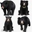リグとアニメーションを備えたクマの家族 3D バンドル - クロクマとナマケグマ