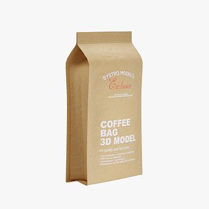 Kraft Paper Coffee Bag 3D