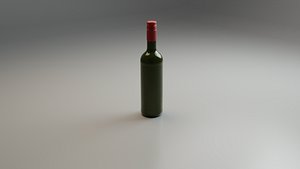 3D Bottle of Red Wine