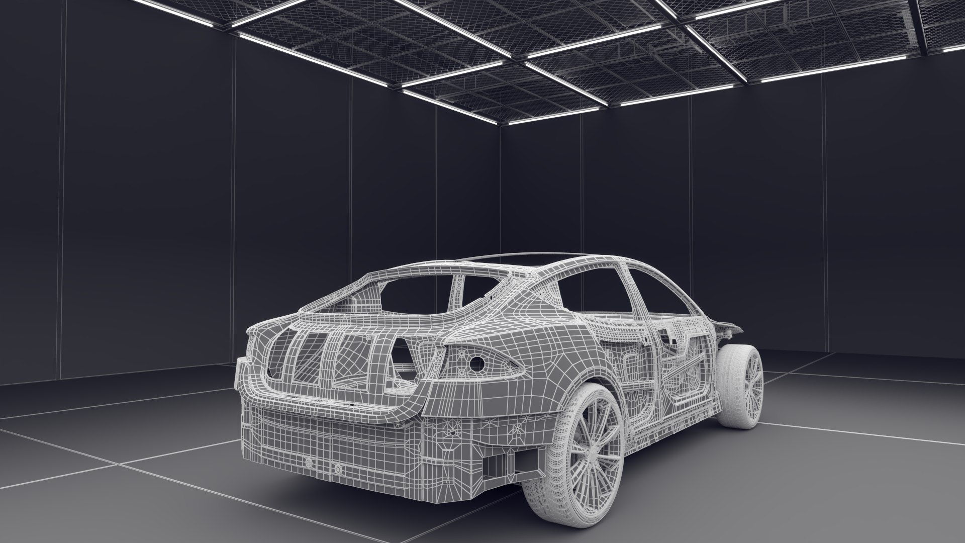 Tesla Model S Frame and Chassis in the interior model - TurboSquid 1964384
